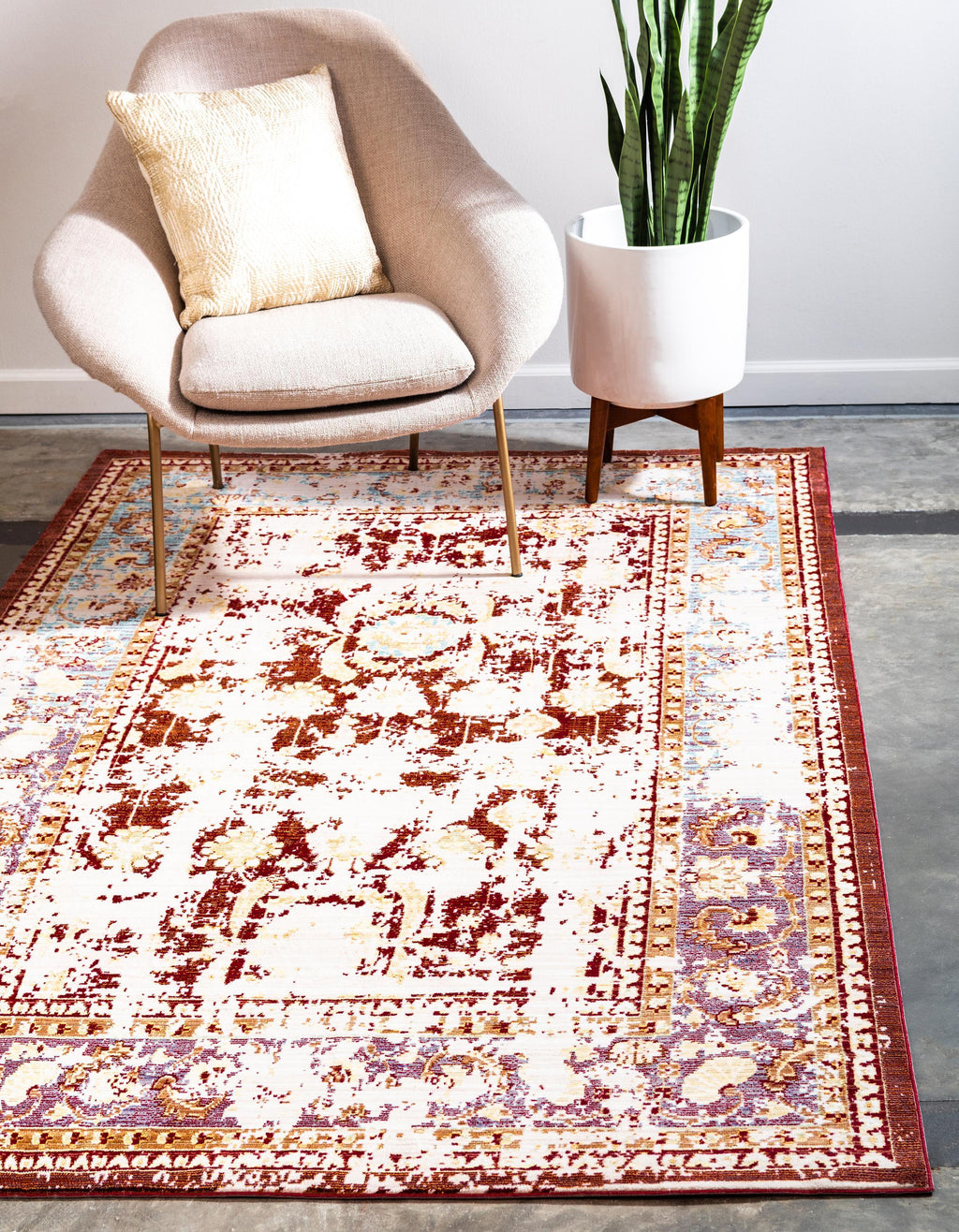 Rey - Verblasster Vintage-Teppich