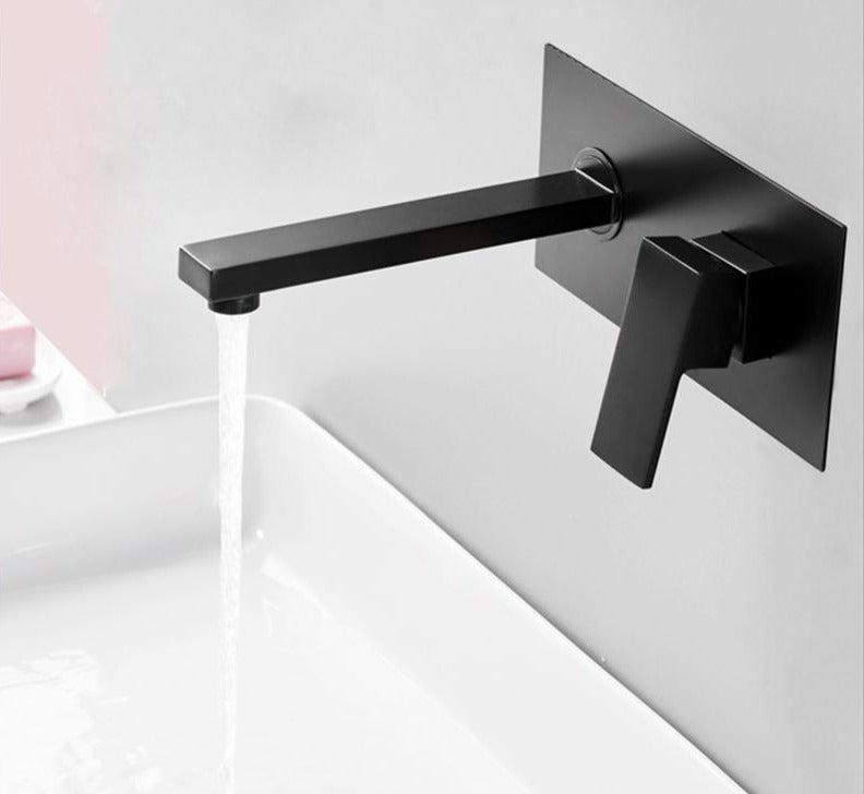Odell - Luxuriöse Matte Schwarze Wandarmatur für Badezimmer
