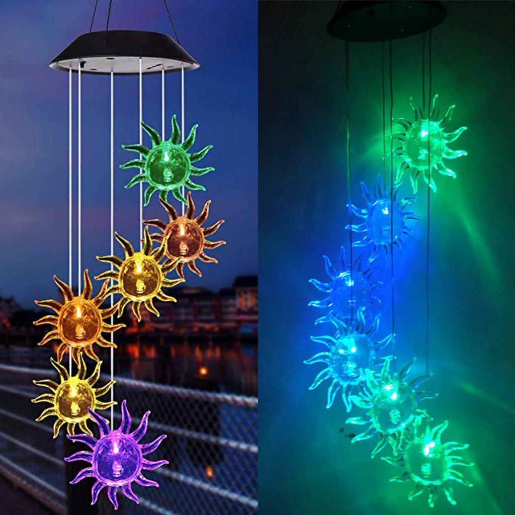 LED-Solarbetriebene Windspiellichter
