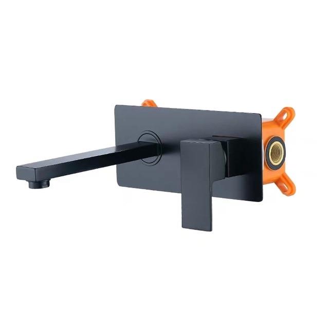 Odell - Luxuriöse Matte Schwarze Wandarmatur für Badezimmer