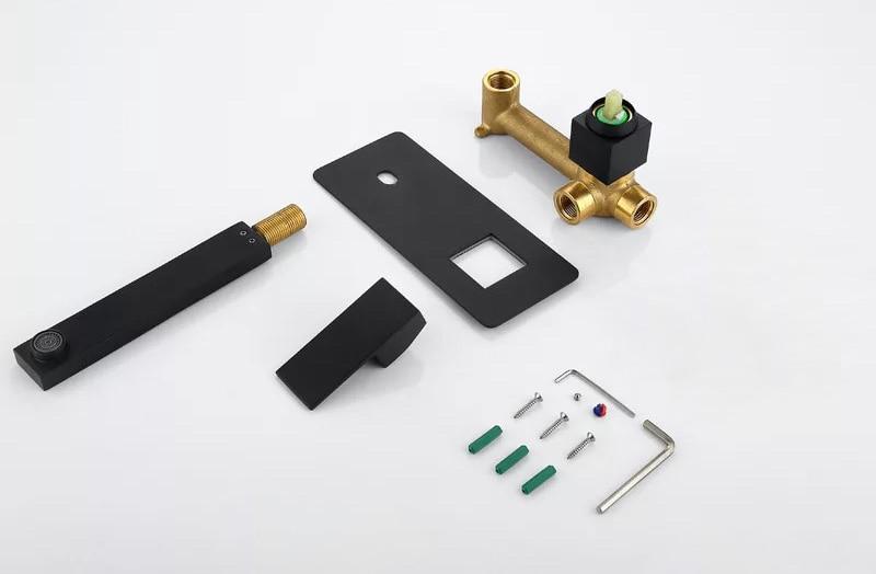 Odell - Luxuriöse Matte Schwarze Wandarmatur für Badezimmer