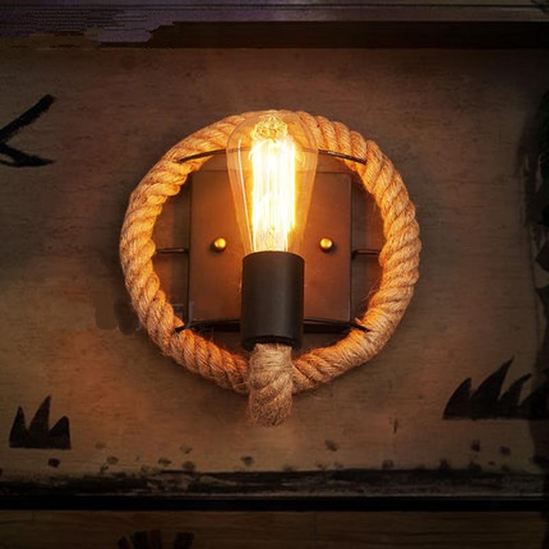 Clove - Runde Seilwickel-Wandlampe